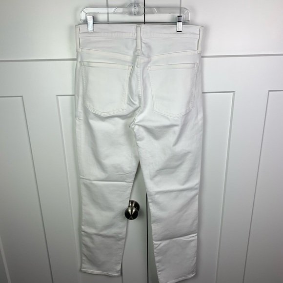 NWT J Crew Women’s Size 30T 30 Tall White Button Fly vintage slim-straight jean - Picture 5 of 5